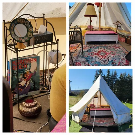 Campsite Beheiztes Tipi Zelt Luftbett Winter Hessen Main-kinzig Schluechtern