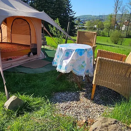 Beheizte Jurte Zelt Glamping Winter Hessen Main-kinzig 캠프장 슐로크텐